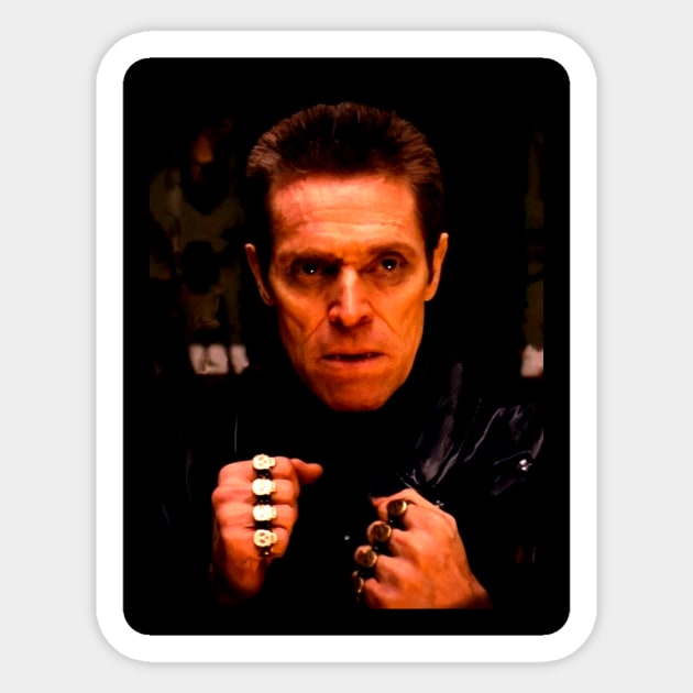 Jopling assassin henchman dafoe budapest Sticker by shortwelshlegs